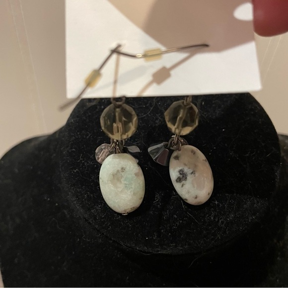 Real Stone Dangle Earrings - Picture 3 of 3